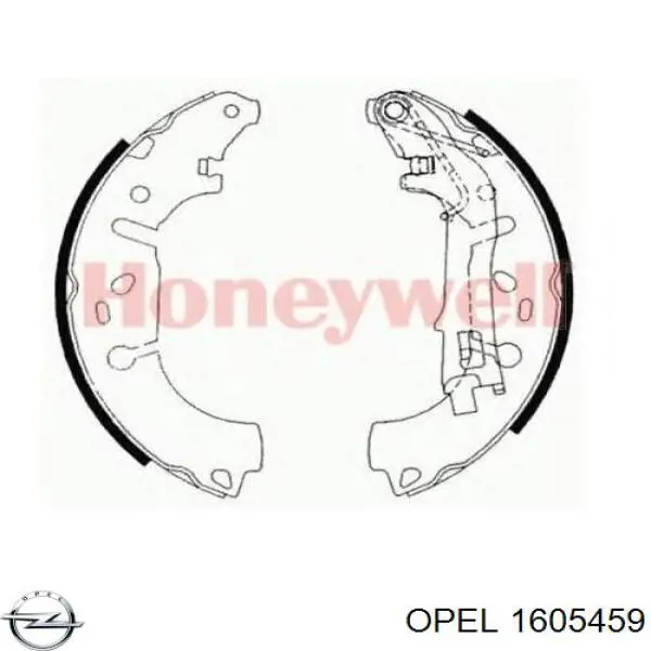 Задние барабанные колодки 1605459 Opel