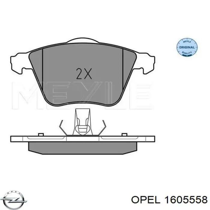 1605558 Opel Колодки передние