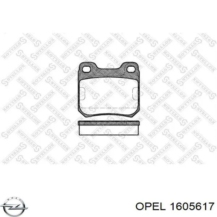 1605617 Opel Колодки тормозные дисковые комплект