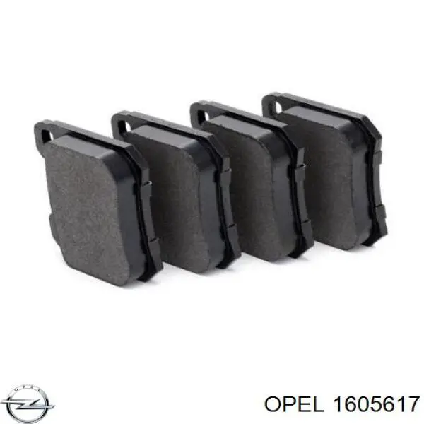1605617 Opel колодки тормозные задние дисковые