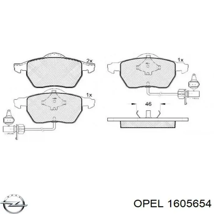 Тормозные колодки Opel 1605654