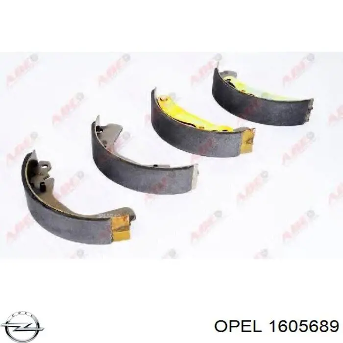 1605689 Opel Барабанные тормозные колодки