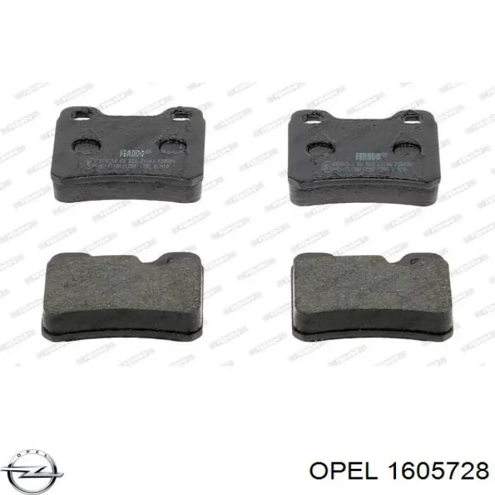 1605728 Opel Колодки тормозные дисковые комплект