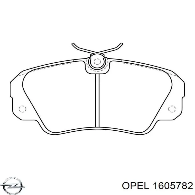 1605782 Opel передние тормозные колодки