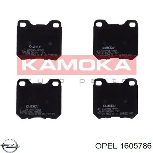Задние тормозные колодки 1605786 Opel