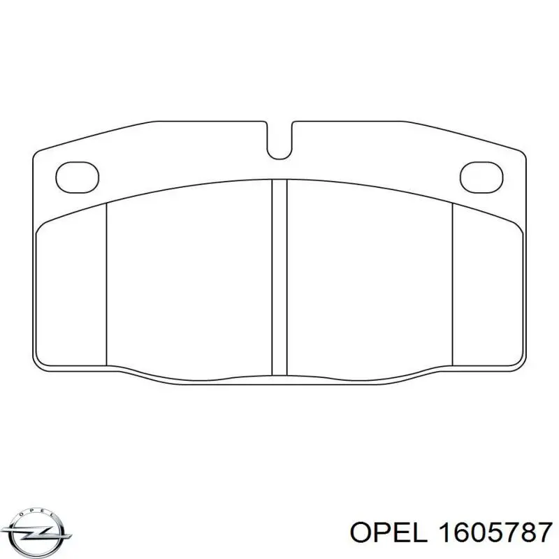 1605787 Opel колодки тормозные передние дисковые