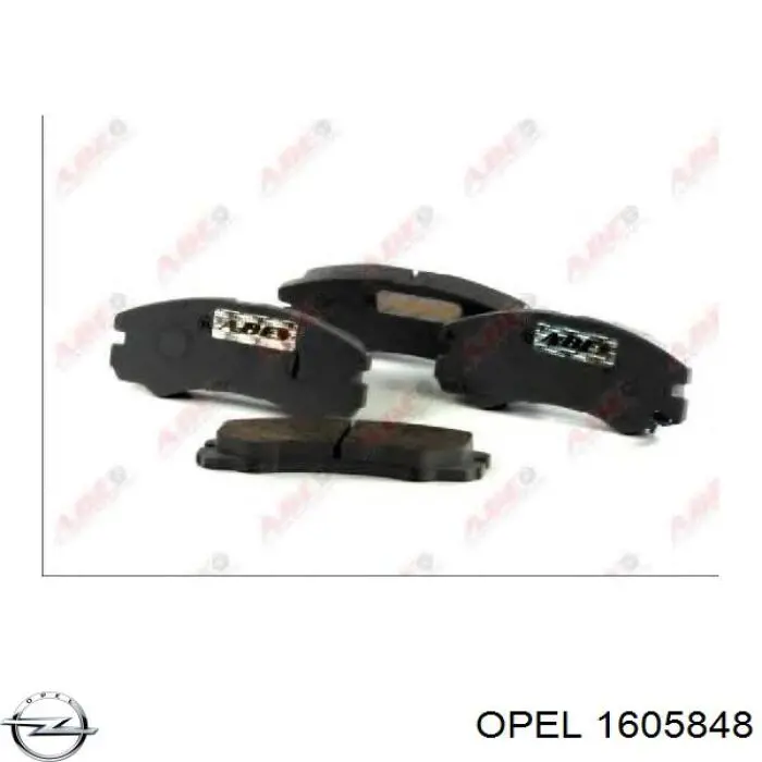 1605848 Opel колодки тормозные передние дисковые