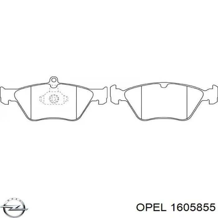Купить 1605855 Opel Колодки тормозные