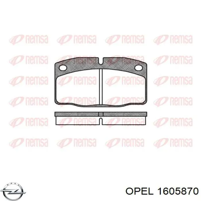Колодки Opel 1605870 цена, от 8.82 USD