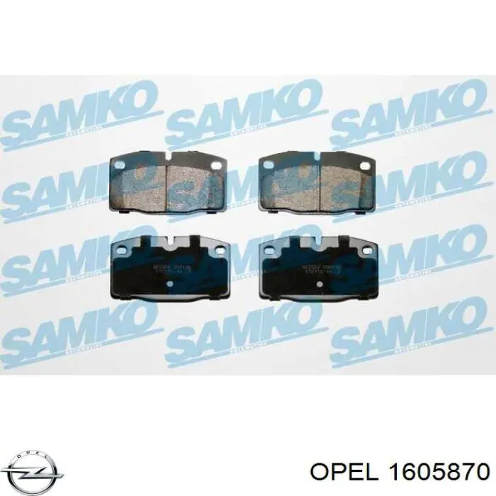 Купить 1605870 Opel Колодки тормозные