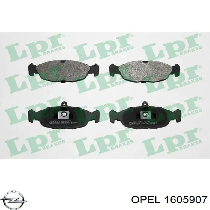 Колодки Opel 1605907 цена, от 12.53 USD
