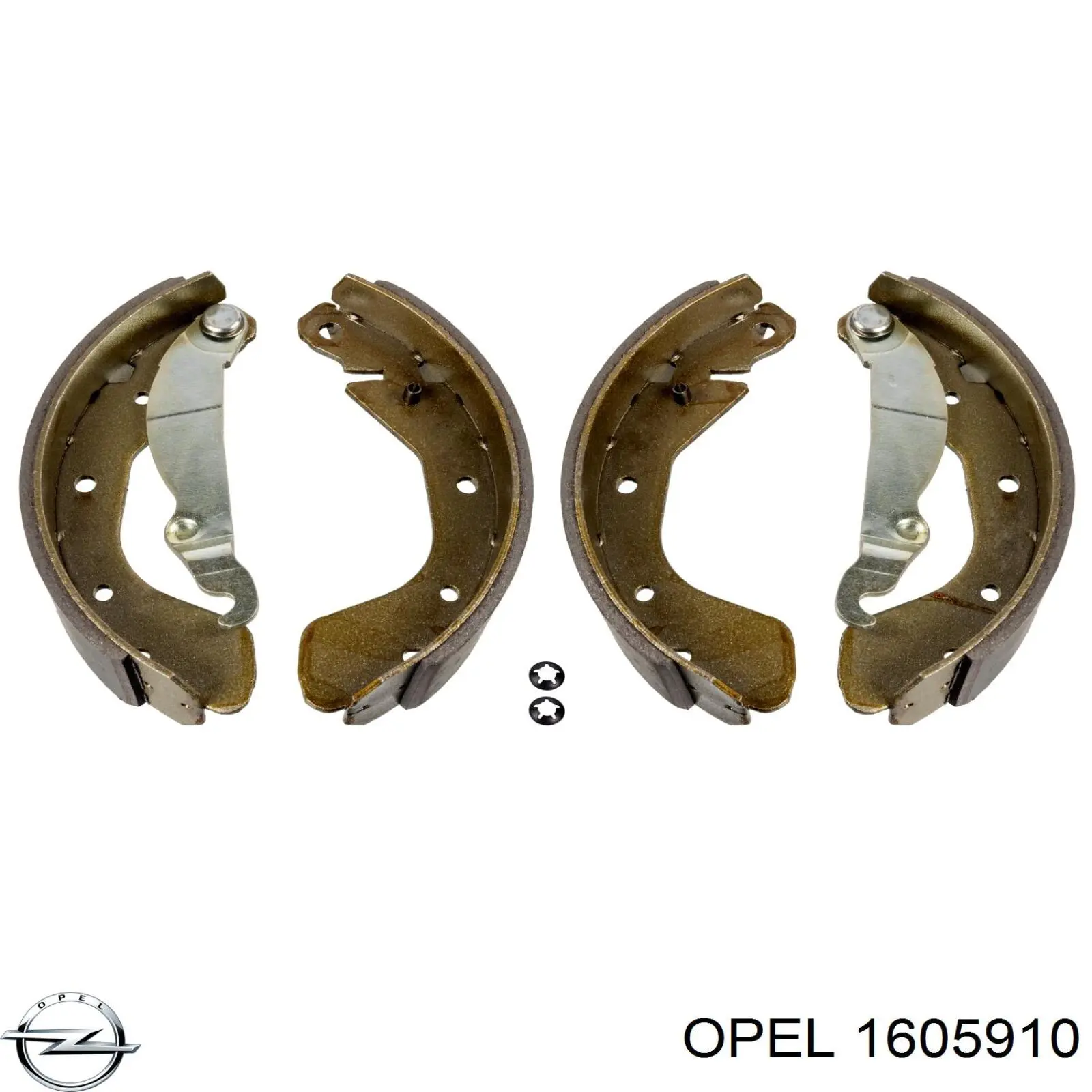 Купить 1605910 Opel Задние барабанные тормозные колодки