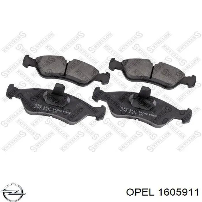 Купить 1605911 Opel Колодки тормозные