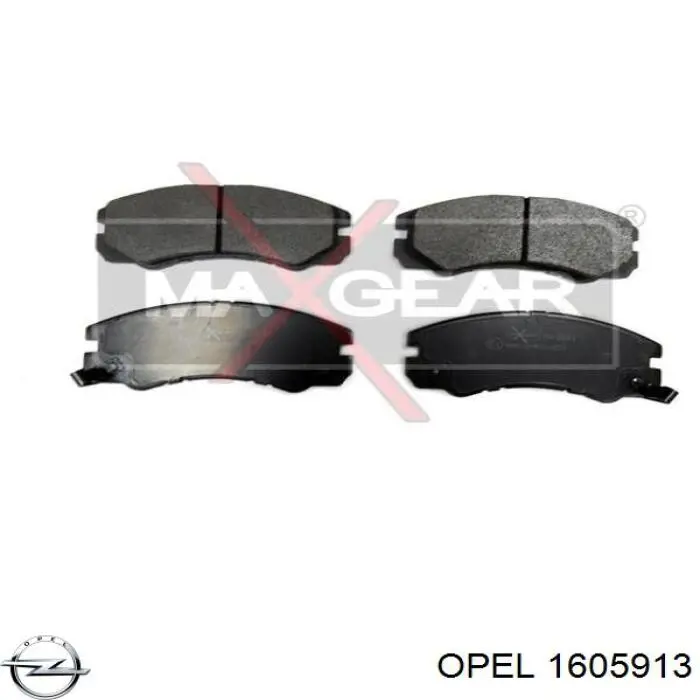 1605913 Opel колодки тормозные передние дисковые