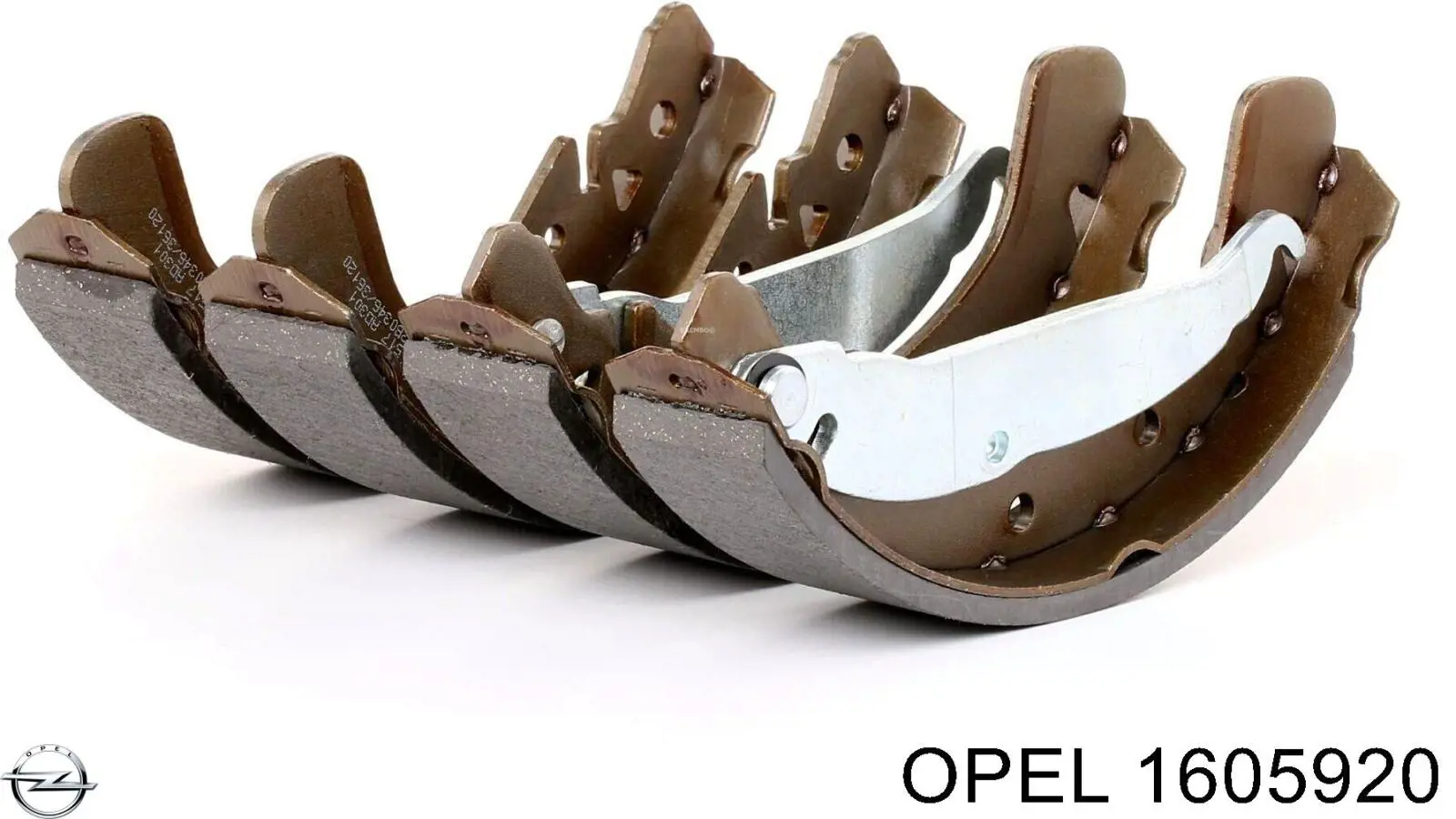 Задние барабанные колодки 1605920 Opel