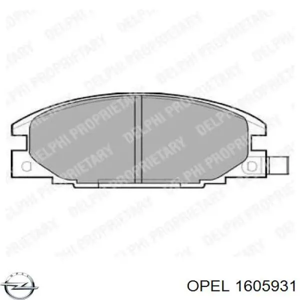 1605931 Opel Колодки передние