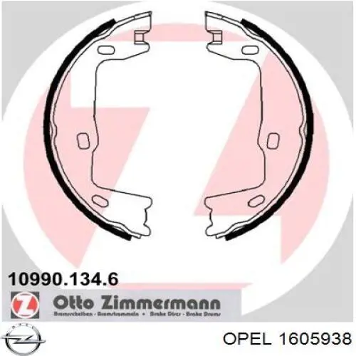 Тормозные колодки стояночного тормоза Opel 1605938 цена, от 12.85 USD
