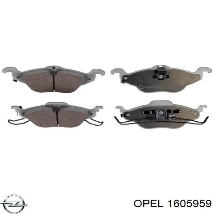 Купить 1605959 Opel Колодки тормозные