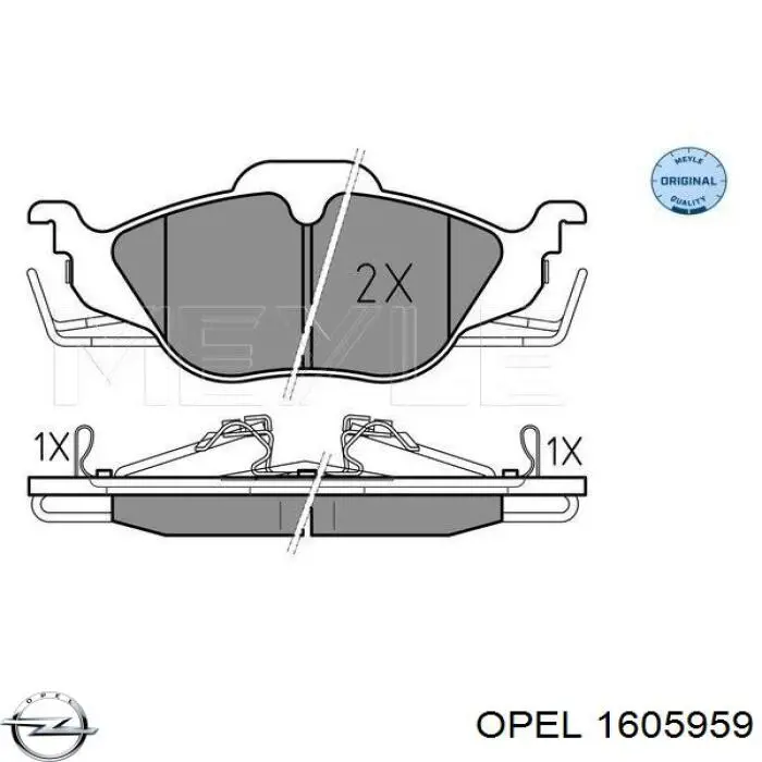 Колодки Opel 1605959 цена, от 19.73 USD