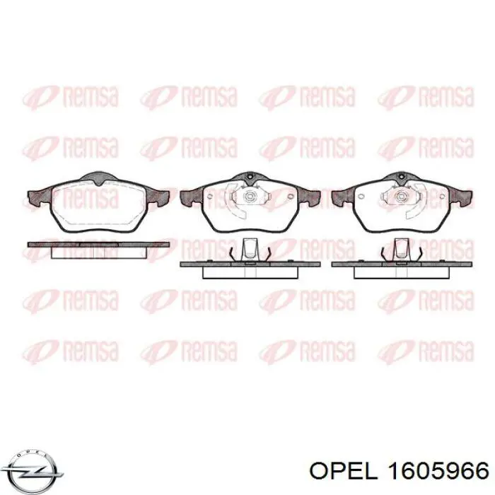 Колодки Opel 1605966 цена, от 22.50 USD