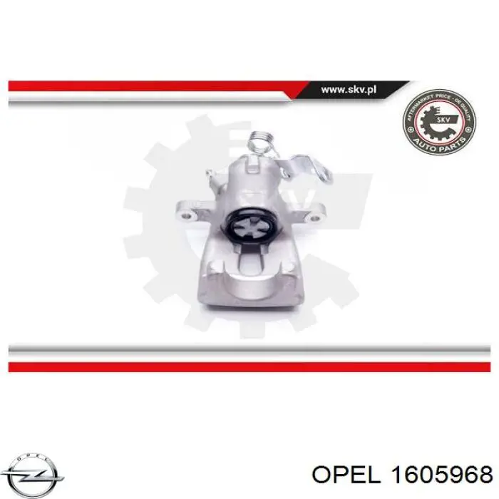 1605968 Opel суппорт тормозной задний левый