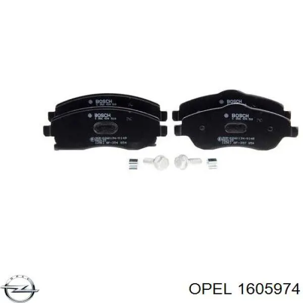 Купить 1605974 Opel Колодки тормозные