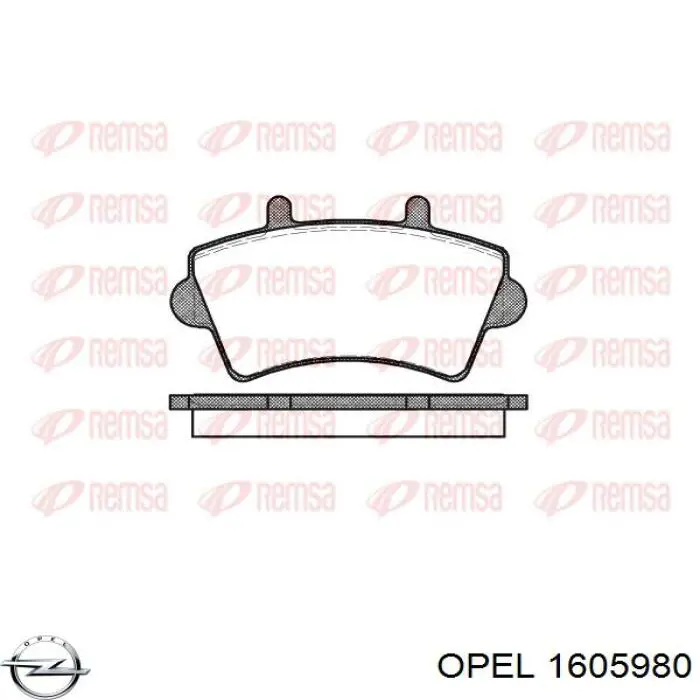 Колодки Opel 1605980 цена, от 17.05 USD