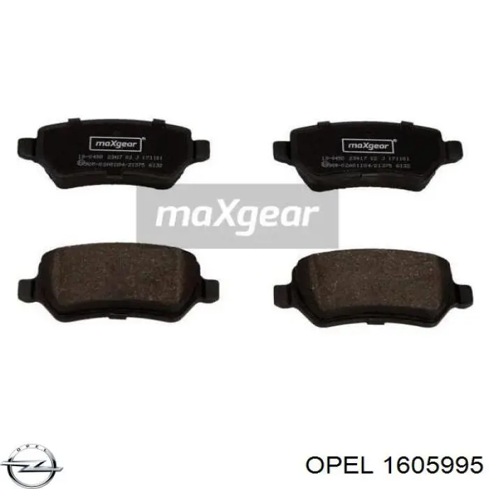 1605995 Opel Колодки тормозные дисковые комплект