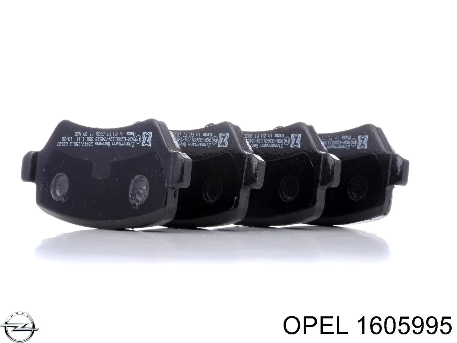 Задние тормозные колодки 1605995 Opel