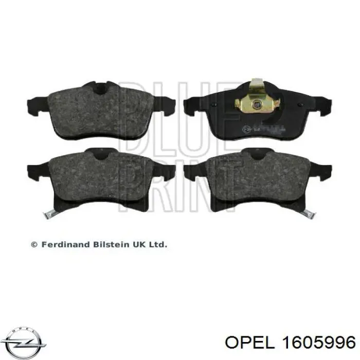 Тормозные колодки Opel 1605996