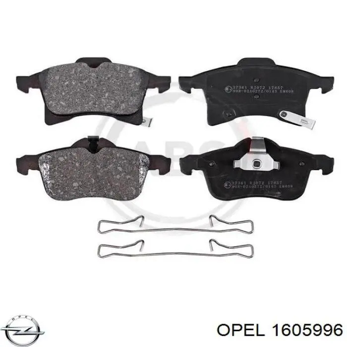 1605996 Opel Колодки передние