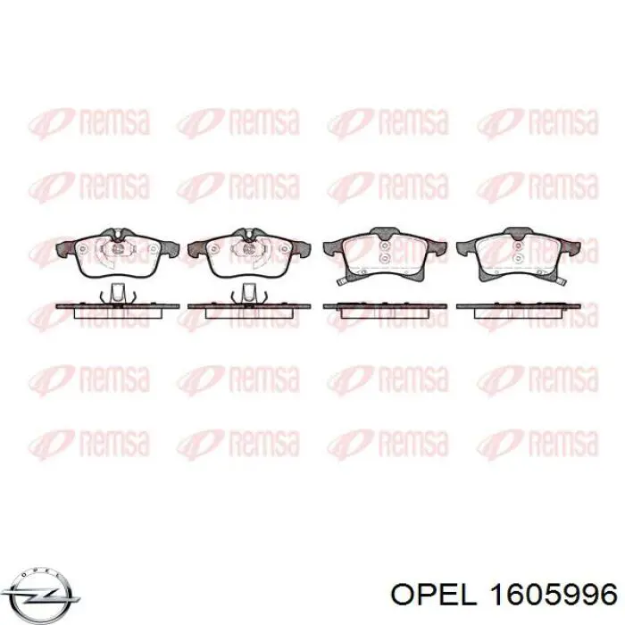 Колодки Opel 1605996 цена, от 22.79 USD