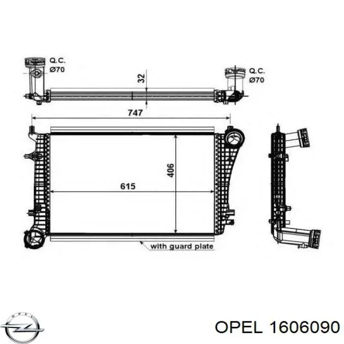 1606090 Opel вкладыши коленвала коренные, комплект, 1-й ремонт (+0,25)