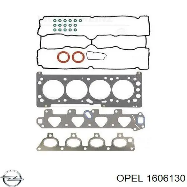 Верхний комплект прокладок двигателя 1606130 Opel