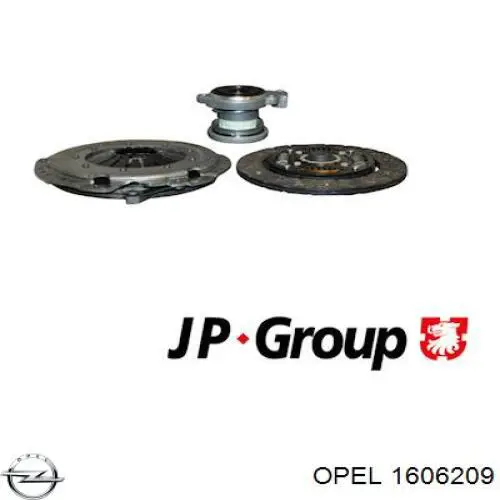 Купить 1606209 Opel Комплект сцепления (диск, корзина, подшипник)