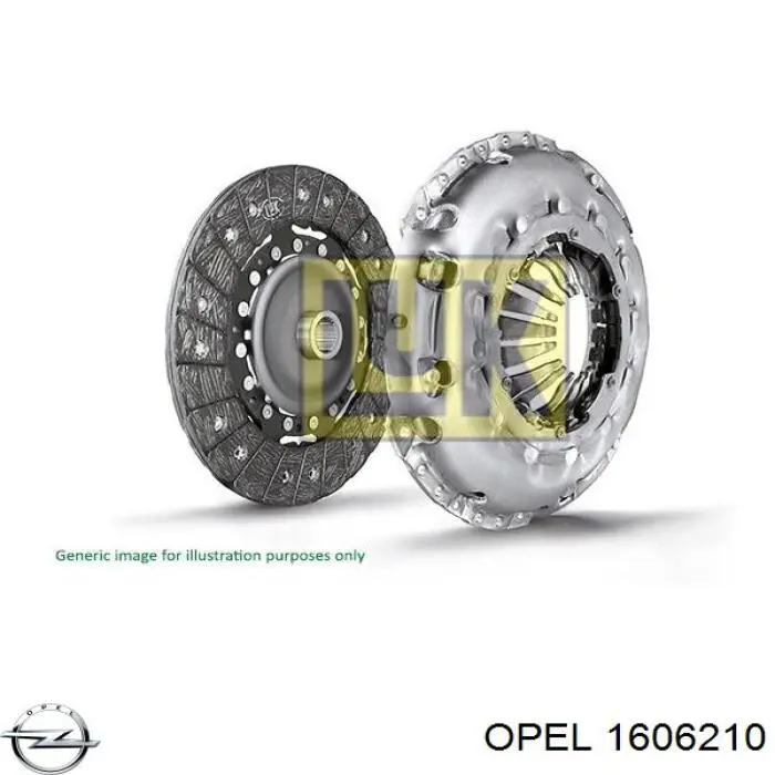 Купить 1606210 Opel Комплект сцепления (диск, корзина, подшипник)