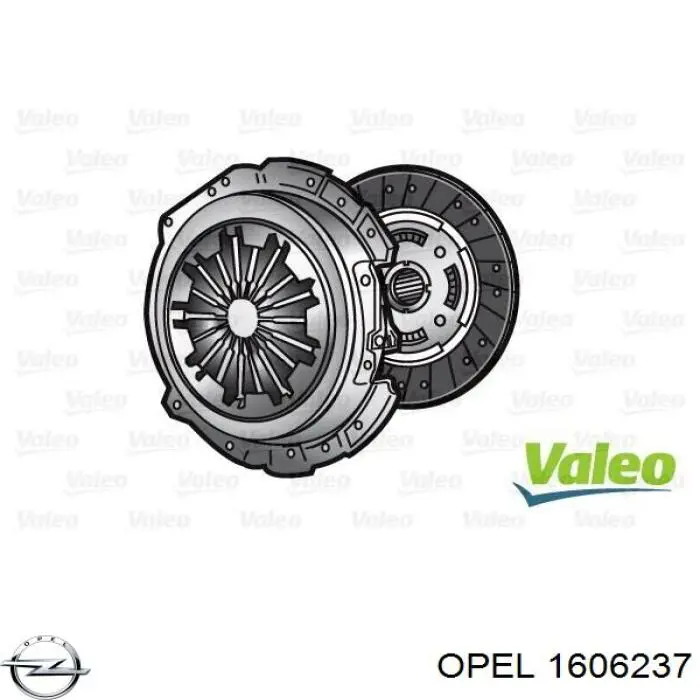 Комплект сцепления (3 части) Opel 1606237 цена, от 99.22 USD