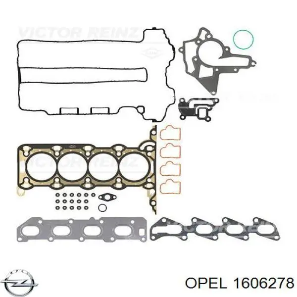 Верхний комплект прокладок двигателя Opel 1606278 цена, от 59.47 USD