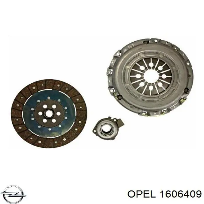1606409 Opel kit de embraiagem (3 peças)