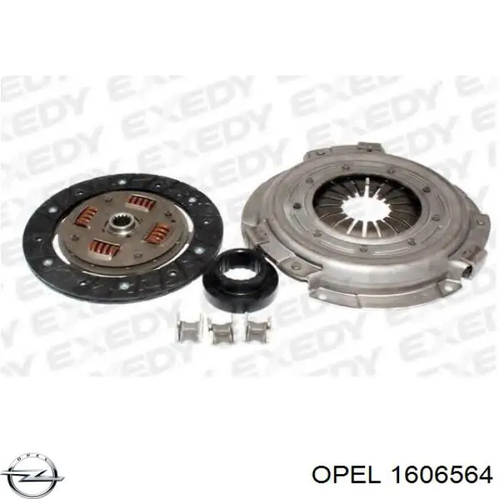 1606564 Opel kit de embraiagem (3 peças)