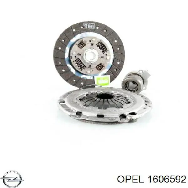 Купить 1606592 Opel Комплект сцепления (диск, корзина, подшипник)