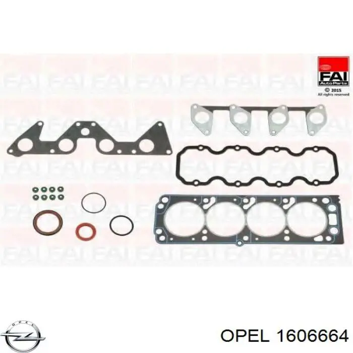 1606664 Opel комплект прокладок двигателя верхний
