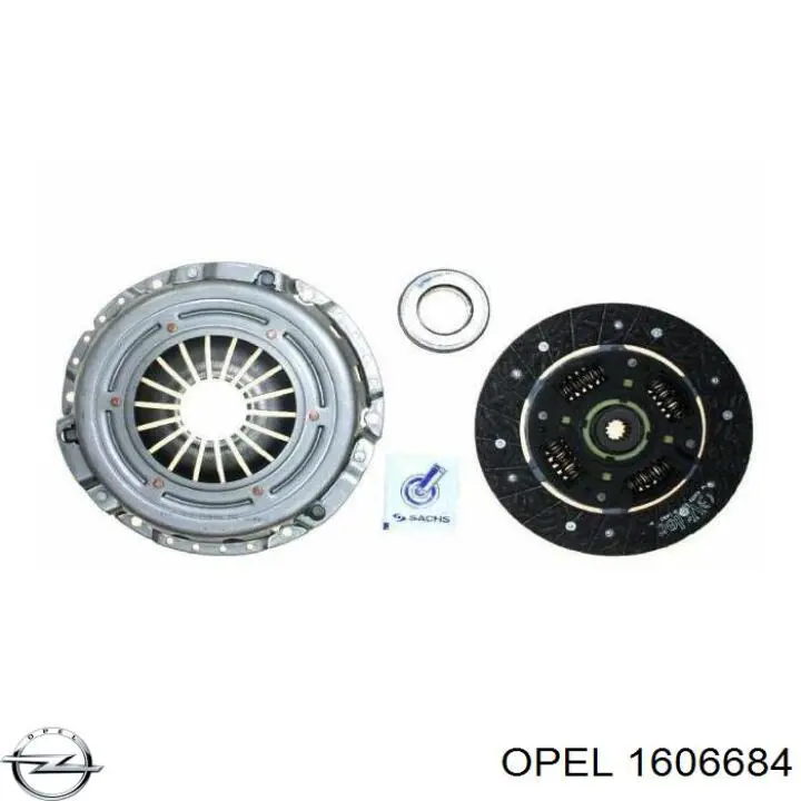 Комплект сцепления (3 части) Opel 1606684 цена, от 73.69 USD