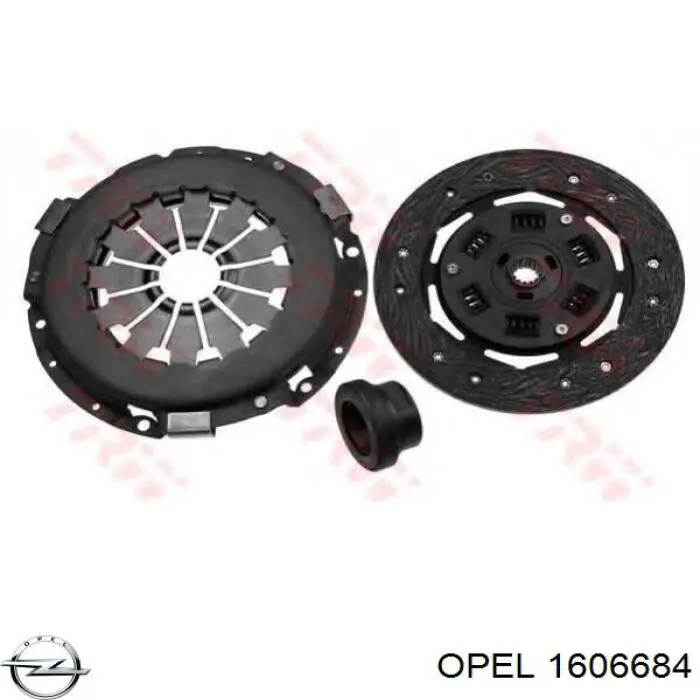 Купить 1606684 Opel Комплект сцепления (диск, корзина, подшипник)