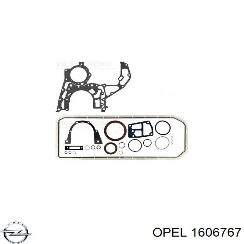 1606767 Opel комплект прокладок двигателя нижний