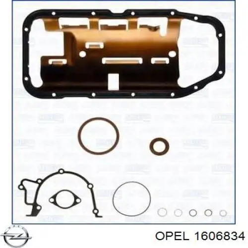 1606834 Opel комплект прокладок двигателя нижний