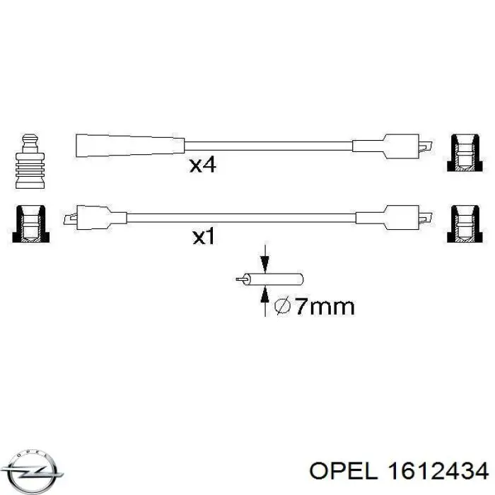 Высоковольтные провода 1612434 Opel