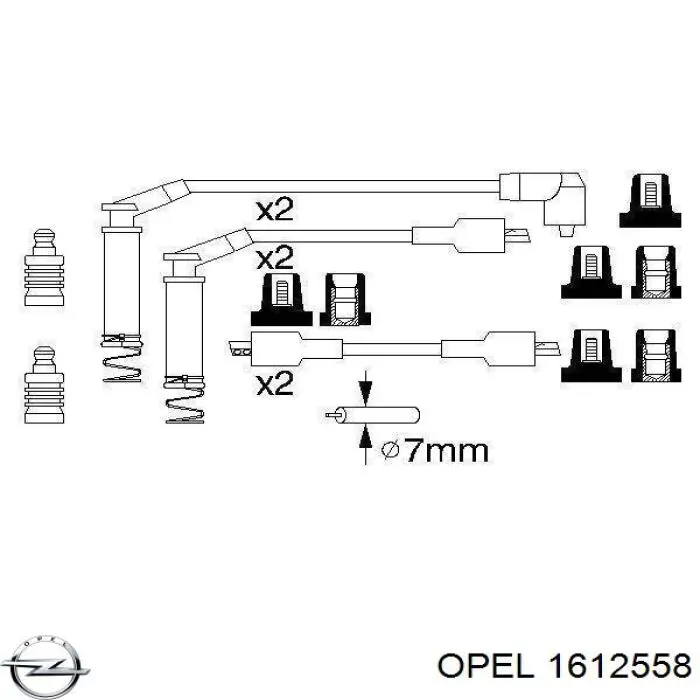 Купить 1612558 Opel Провода высокого напряжения