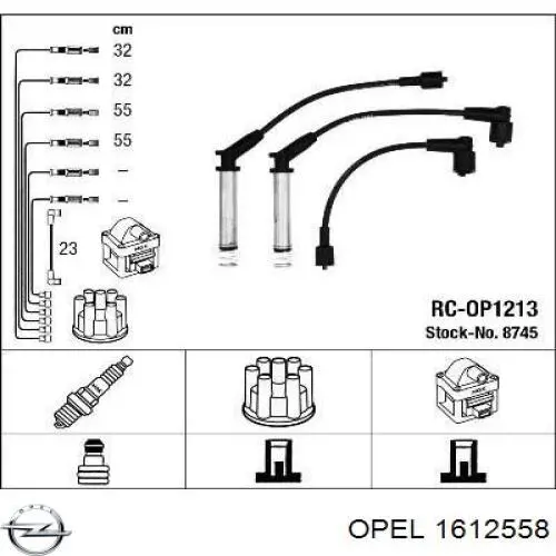 Провода зажигания Opel 1612558 цена, от 19.13 USD