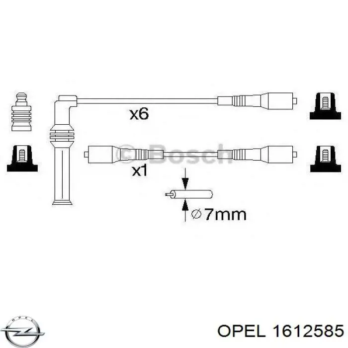 Высоковольтные провода 1612585 Opel